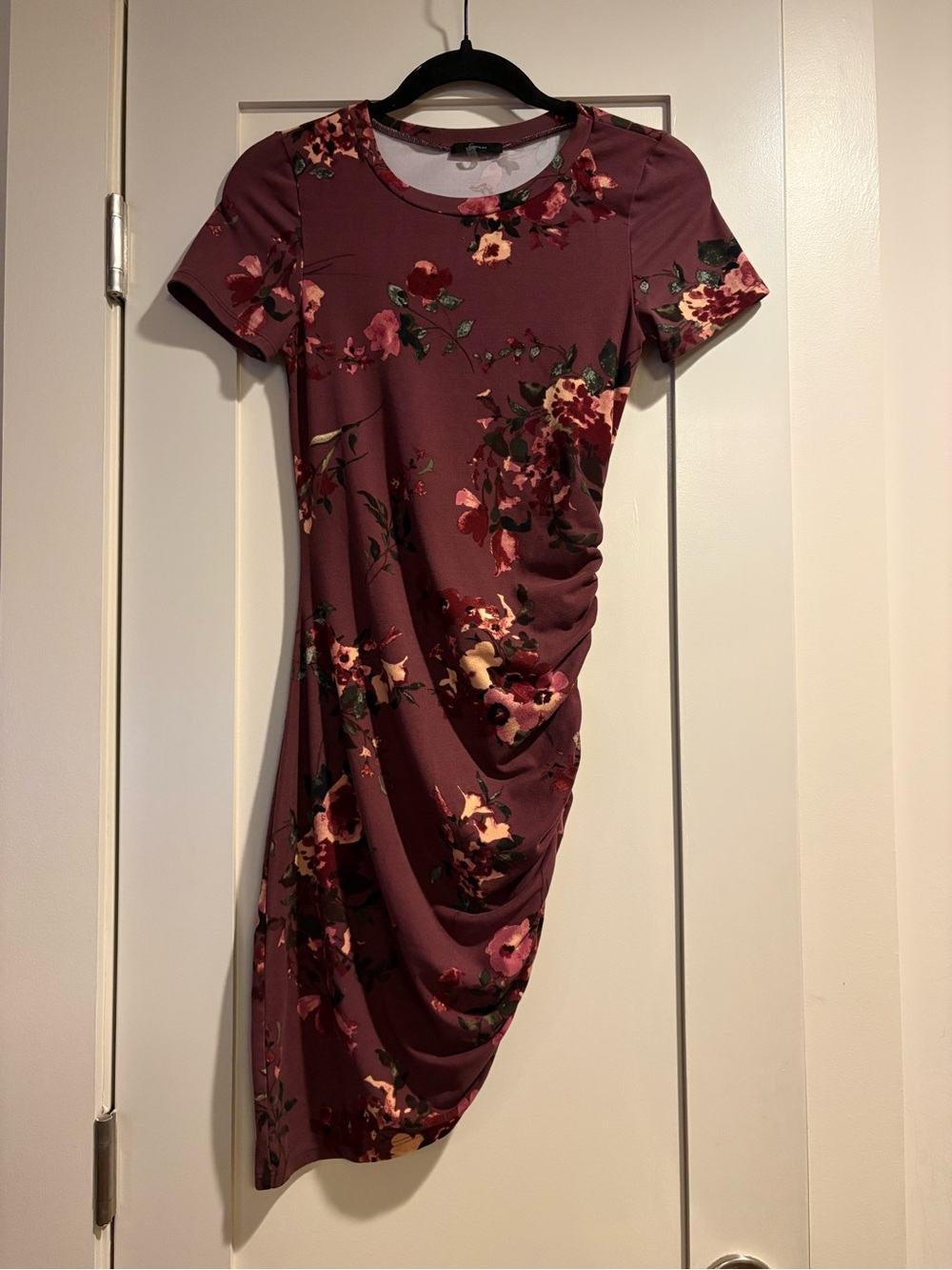 Cinched Floral Bodycon Dress